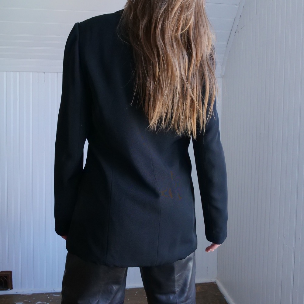 90s Maison Christine black double breasted‎ longline blazer - Picture 3 of 8